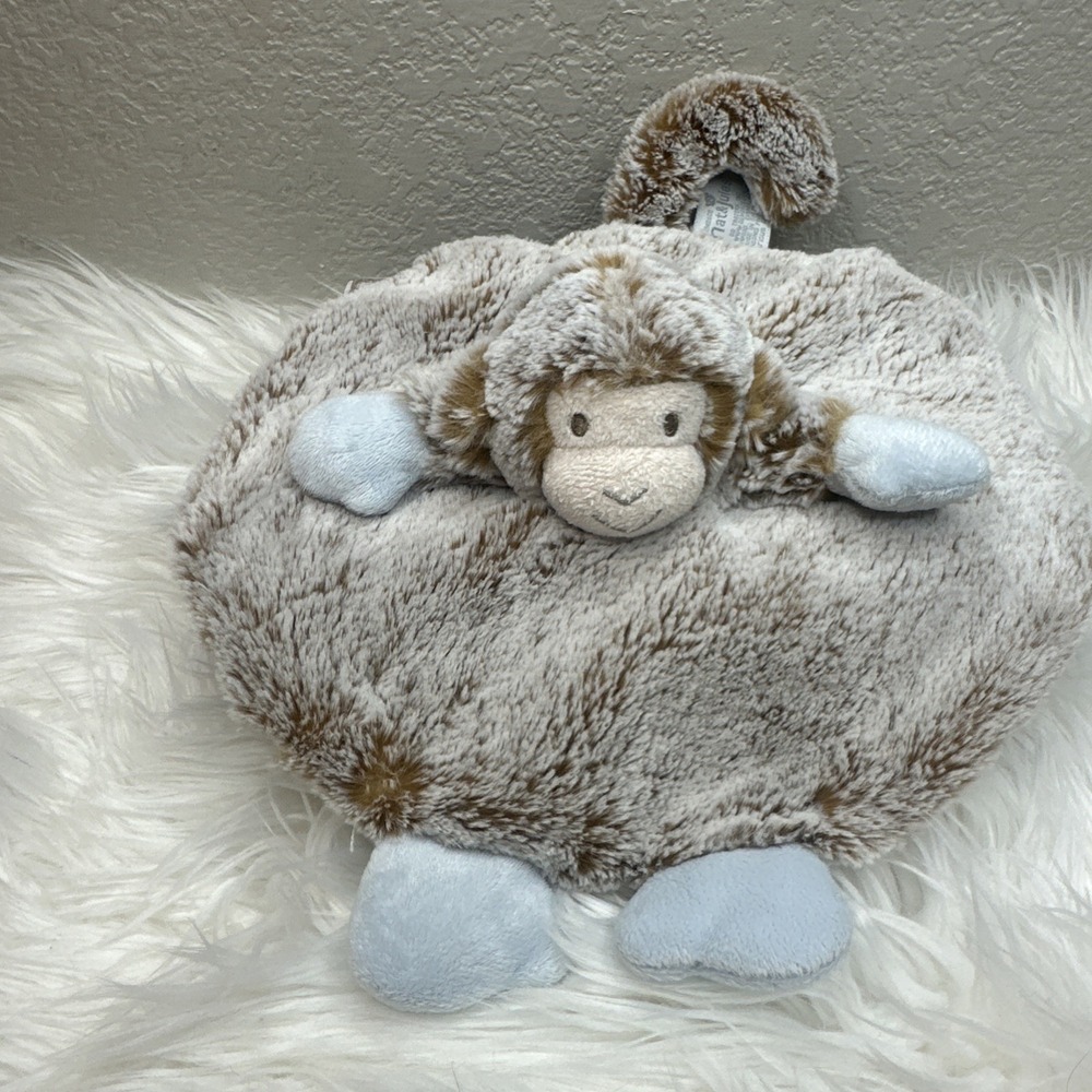 $27 🌙 NWT Demdaco Nat & Juels Round Monkey Security‎ Blanket/Lovey